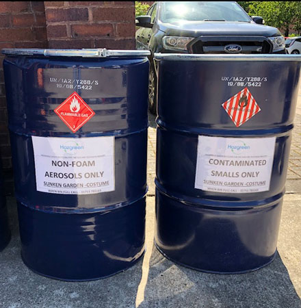 The images on this page are from construction sites in London, some that do not comply and some that do not, including a hazardous waste area installed by Hazgreen.