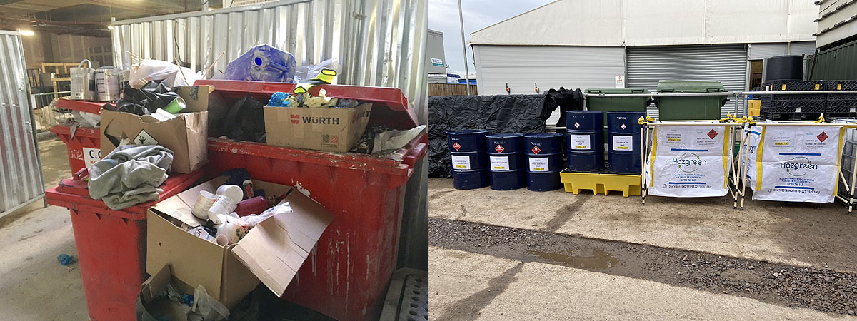 Unfortunately, many companies in the construction industry still have a long way to go before fully complying with the hazardous waste regulations. Hazgreen advise construction companies how they should segregate and store hazardous waste on site to ensure EU and UK regulations are adhered to.